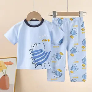 Summer Vest Boys Pajamas Sets Animal Cartoon Children's Dinosaur Pyjamas Sleepwear Kids Pajamas Toddler Girls Suit
