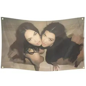 Megan Fox & K.K Funny Tapestry 3x5 Ft Flag for Bedroom Living Room Decor Gift tapestry Metal Smooth room decor valentine's gift for bf