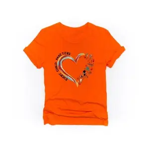 BLACKLYLY Orange Day Shirt Every Child Matters T-Shirt Awareness for Indigenous Orange Day Gift Indigenous Education Kindness and Equality September 2024 Colorful Heart T-Shirt - Unisex Cotton Tee Shirt Top