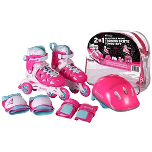 Chicago Skates Girls Adjustable Inline TrainingCombo Set