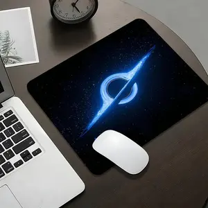 Blue Black Hole Mouse Pad Square Mousepads 45x40 Large 22x18 Small non-slip rubber gaming mouse pad, smooth sliding surface, stylish aesthetic desk accessory for office, laptop and desktop