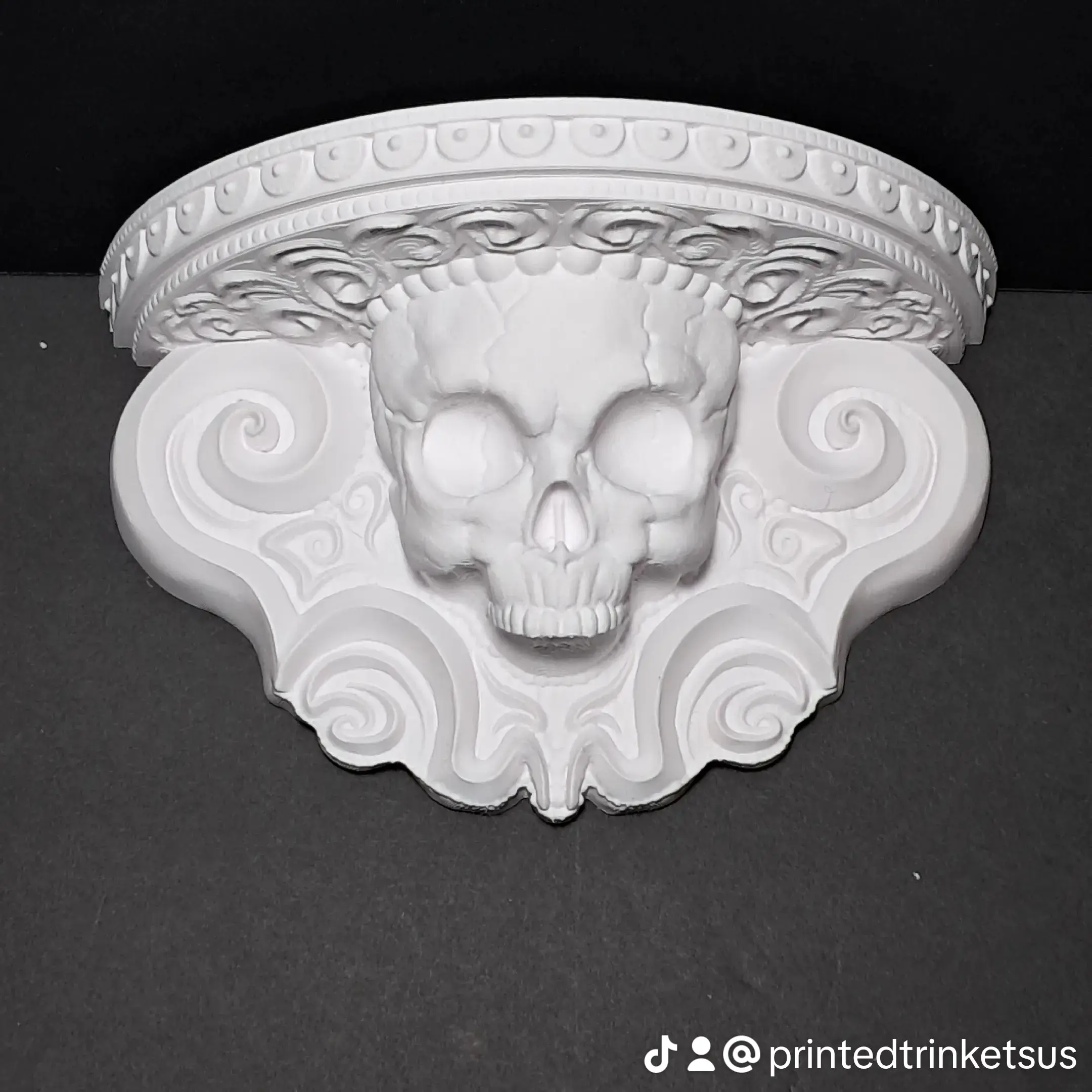 3D-Printed Plastic Cranio Mini Shelf, Wall-Mounted Home Decor Display Shelves