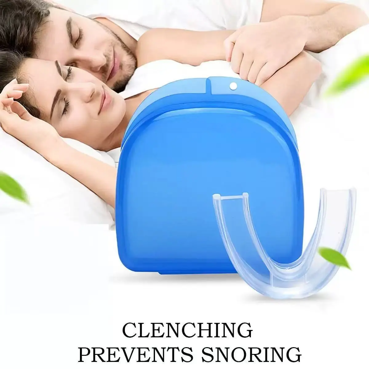 Anti-Snoring Solution for Men & Women, Physical Anti-Bruxism Silicone Snore Guard Mouthpiece, Dual-Sided Teeth Protector for Better Sleep Quality