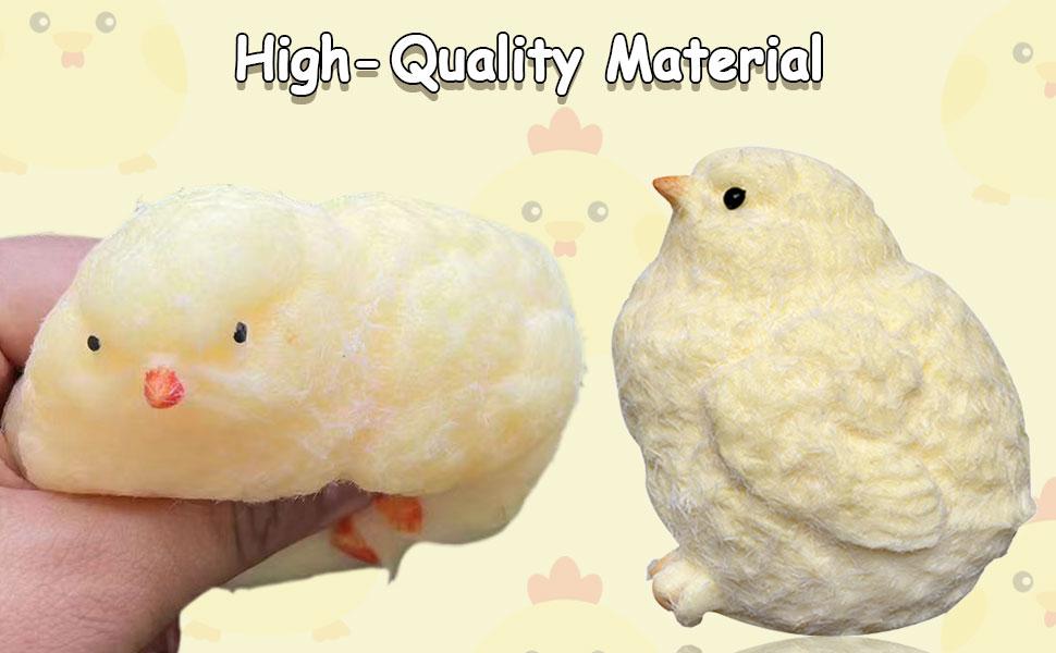 2025 New Gifts 2 Pack - Handmade Chick Squishy Toy Super Soft Squishy Silicone Squeeze Toy Stress Relief, Fidget Toy for Adults Kids Boys Girls Adult Toys TABA