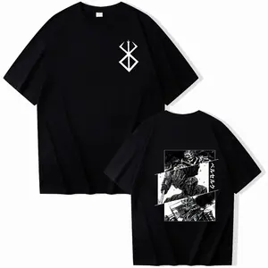 New Arrival Mens Clothes Tee Shirt Homme Graphic T-Shirts Men Tshirt for Men Ropa Hombre Anime Berserk Print Camisetas 25902