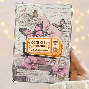 Cozy Girl Bookclub Ticket Unlimited Hot Drinks Spooky Season Orange Cosy Reading Kindle Grip Book Bookish Magnetic Kindle Grip Book Lover Kindle Accessories Phone Holder PopSocket Phone Grip Magnetic Pop Socket Phone Grip