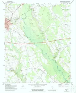 Bishopville East South Carolina USGS Topographic Quadrangle Map, 1969, 1:24000