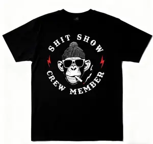 SHIT SHOW CREW MEMBER For Smoking gorilla Graphic Tee Shirt y2k cotton fashion Streetwear humor Comfort four seasons Shortsleeve Casual Unisex Holiday gifts