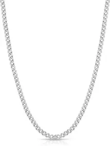 Unisex Miami Cuban Link Chain Necklace Gold Plated Silver Tone Stainless Steel Jewelry for Couples  Vintage Style Perfect for Stacking