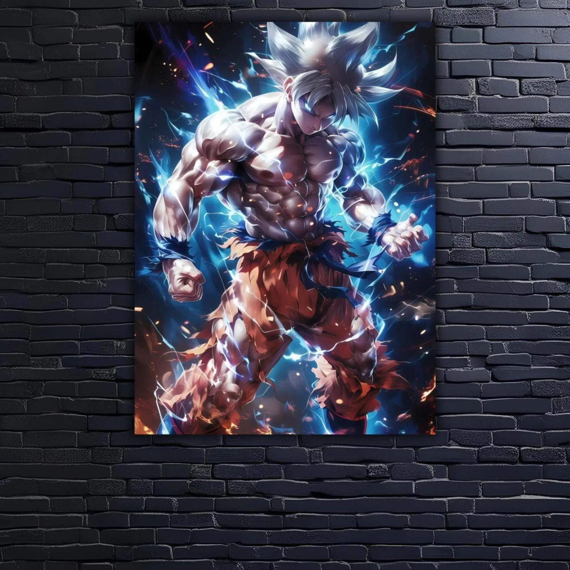 Goku Ultra Instinct Metal Wall Art: Uv Printed Anime Poster, Custom Option