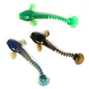 9cm Scented Curly Tail Soft Worm Lure, Realistic Salamander Style Soft Bait, 10PCS Fishy Scent Artificial Soft Lure for Freshwater Fishing