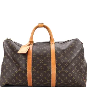 Pre-owned Louis Vuitton Canvas Coated Travel Bags Keepall Bag Monogram Canvas 50 by Rebag