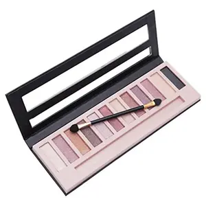 12 Color Eyeshadow Palette with Brush, Matte & Glitter Eye Shadows Palette, Long Lasting Shimmering Eye Shadow Makeup Products, Cosmetic