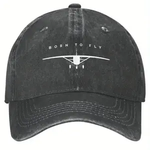S&T Aviator Single Engine Propeller Plane Pattern Baseball Cap - 100% Adjustable Unisex Casual Hat, Machine Washable Outdoor Fitness Aviation Enthusiast Cap