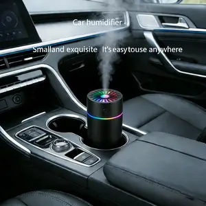 Car Air Freshener, Humidifier, Car Air Diffuser, With 7-color LED lights, Car Fragrance Dispenser, (2 Spray Modes), suitable for Office, Bedroom, Car Use. A Perfect Gift for Christmas, Birthdays, Housewarming