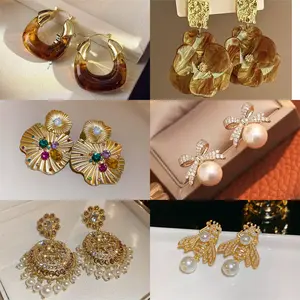 buy 1 get 1 !Silver Needle Ankela Red Drop Oil Geometric Heart Shape Strawberry Stud Earrings Sweet Elegance Earrings Retro High-Grade Earrings Jewelry Luxury Easter Bonus Versatile Unique earring stack