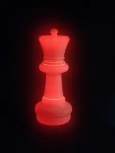 MegaChess 23 Inch LED Queen Individual Plastic Chess Piece - Multi-Color LED Lights 8 Colors
