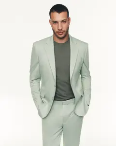 Express Slim Sage Wool-Blend Stretch Suit Jacket