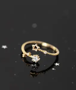 Minimalist Star Ring, Celestial Ring, Engagement Ring