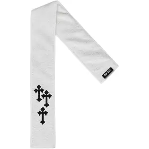 White Gothic Cross Thin Football Towel White Gothic Cross Thin Football Towel
