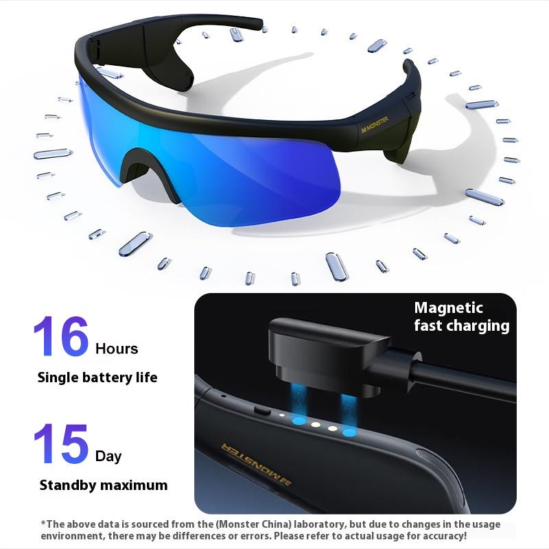 Monster AI Smart Sports Glasses Bluetooth 6.0 with Hi-Fi Sound, AI Noise Cancellation, Music & Calls, Open Ear Audio, UV Protection, Lightweight Smart Sunglasses for Running, Cycling, Outdoor Travel, Gifts for Men & Women Monster AI Smart Sports Glasses Bluetooth 6.0 with Hi-Fi Sound, AI Noise Cancellation, Music & Calls, Open Ear Audio, UV Protection, Lightweight Smart Sunglasses for Running, Cycling, Outdoor Travel, Gifts for Men & Women