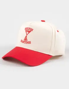 KENZ KUSTOMZ Bikinis And Martinis Womens Snapback Hat, Red
