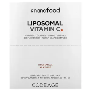 Codeage Nanofood, Liposomal Vitamin C, Citrus Vanilla, 32 Pouches, 0.5 fl oz (15 ml) Each