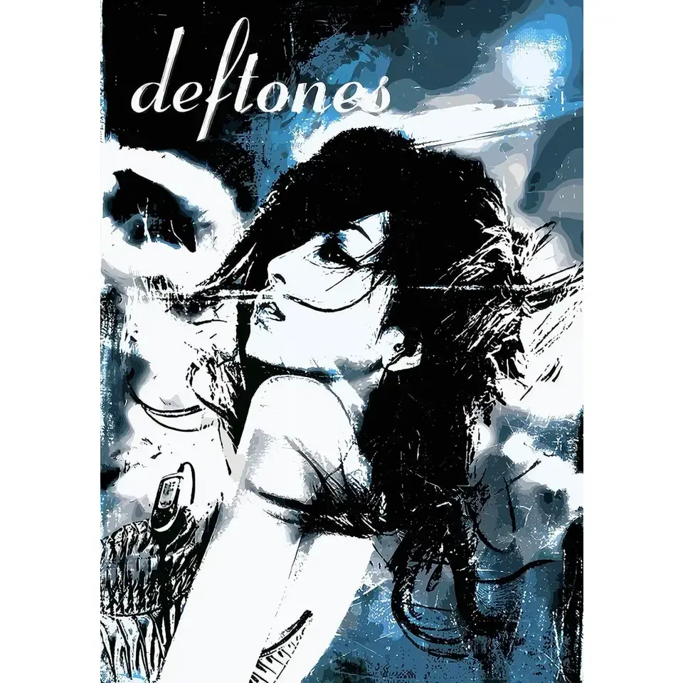 Deftones Wall Art Poster, Alternative Metal Music Decor, Blue Aesthetic Album Inspired Print, Rock Fan Bedroom Artwork