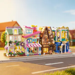 WISE BLOCK Miniature Mile Mini Building Set, Easy 2-Hour Build Street Shops, Decorative Blocks Gift for Adults & Beginners (Multiple Styles)