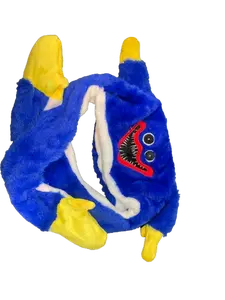 Cute Moving Ear Hat Plush Hat Blue Monster Anime