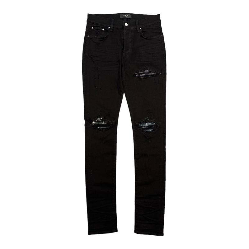 Amiri MX1 Gradient Bandana Patch Jeans Black