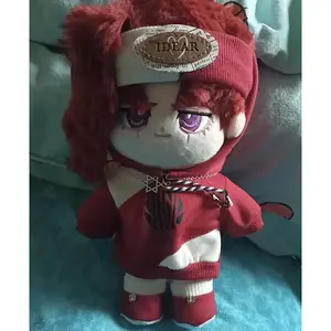 Stuffed 20cm Anime JOJO Noriaki Kakyoin Cosplay Plush With Skeleton Doll Toys for Fan Collection Birthday Gift