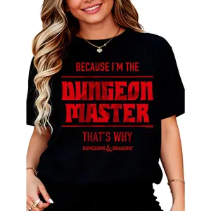 100% Cotton Dungeons & Dragons Because I'm The Dungeon Master Short Sleeve T-Shirt