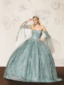 (LIVE 56) Quinceanera Dress - Long Sleeve, Summer Plain Design, Elegance in Every Detail, Ideal for Quinceanera Events, Perfect for Memorable Moments
