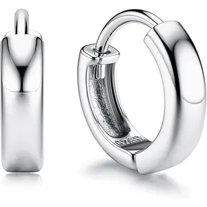 Milacolato Gold Hoop Earrings for Women Small Huggie Hoop Earrings | 14K Gold Plated Sterling Silver Hoop Earrings | Cartilage Hoop Earrings | 12/18/25mm