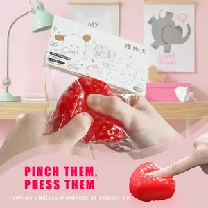 Strawberry Squishy Stress Ball - Soft Texture, Calming Effect, Anxiety Relief Fidget Toy for All Ages