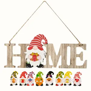9 gnomes + 8 interchangeable gnomes! Classic Printed Wooden Hanging Home Sign, Thanksgiving Vibes Pulled Together, No Power Required Adapts to All Scenes. Rustic Holiday Porch Decorations, Festive Swap and Decorate a Cozy Home! Ornaments Hangable