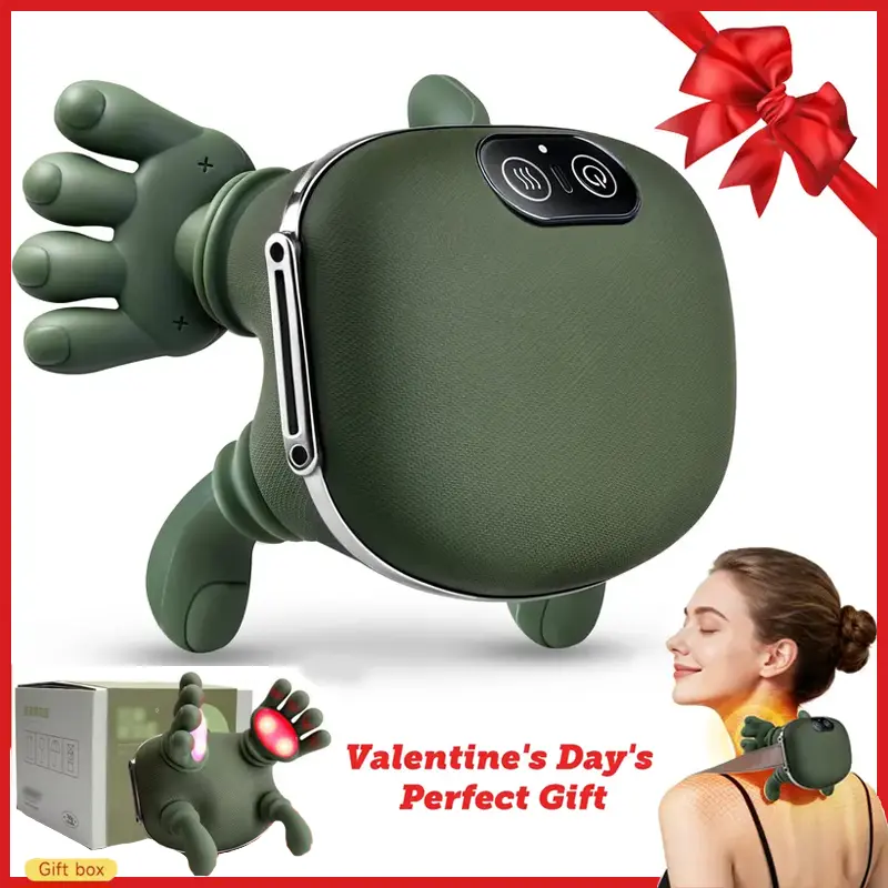 Wireless Portable Neck & Shoulder Massager Heated bionic hands deliver 4D kneading and acupressure massage Relieves muscle tension and deep tissue pain Three-speed settings Unisex design Perfect holiday and Valentine's Day gift