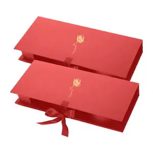 Red 2pcs Flower Gift Box I HEART U Letter Large Flower Boxes with Ribbon for Christmas, Wedding Party, Mothers Birthday Love Favors, Bridal Shower Chocolate Packaging, Rose Bouquet Present