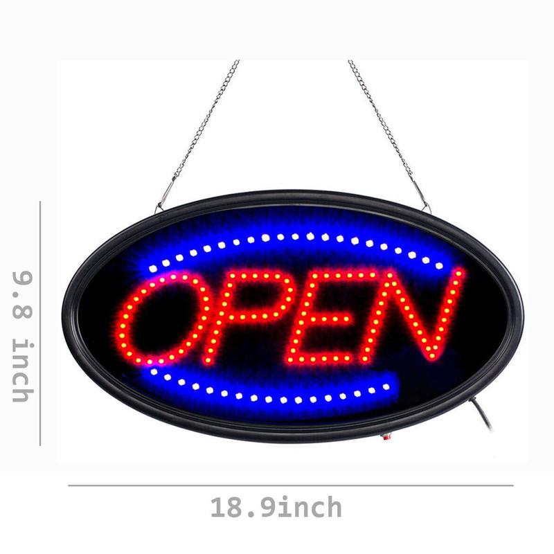 Animated Motion Ultra Bright OPEN Business Sign Store LED Neon Light with ON/OFF