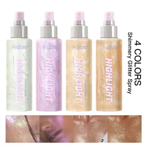FEBBLE Long-Lasting Glitter Spray - Brighten Your Skin and Effortlessly Create a Radiant Glow - Suitable for Body, Face, and Hair, Lightweight and Non-Sticky Flawless Gentle Cosmetic Makeup