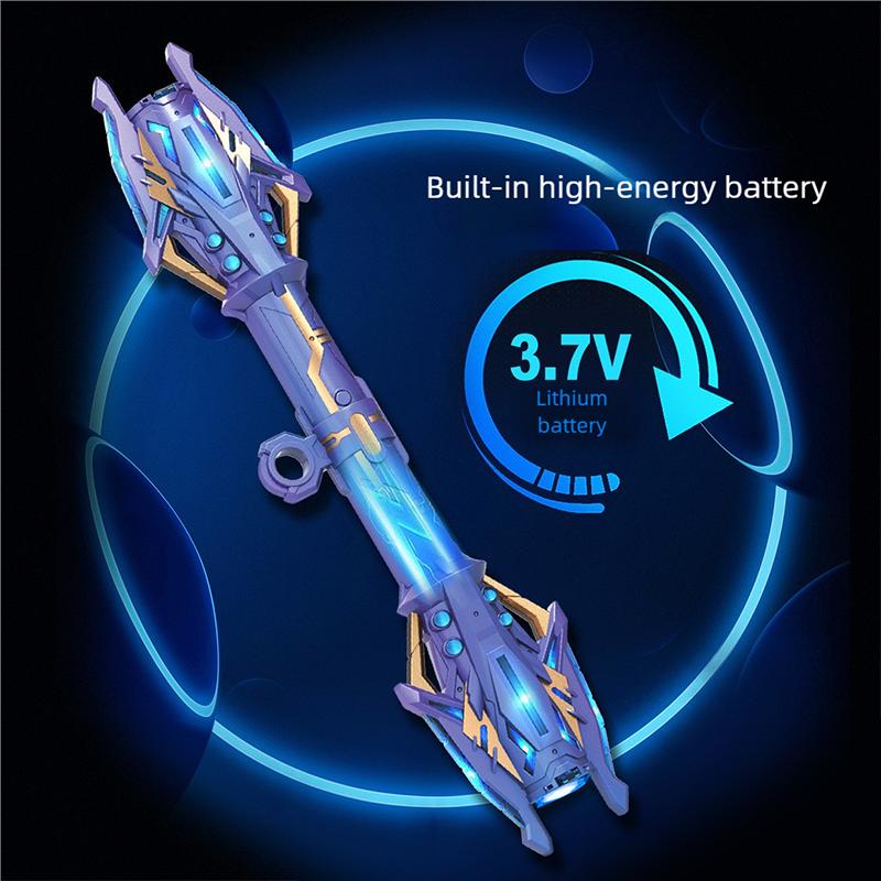 Thunder Star Scepter - Retractable Double-Ended Handheld Toy | Smart Sound-Activated Color Change & Dynamic Lighting Effects with Built-in High-Capacity Battery | Gift Giving | Handheld Toy | Handheld Sword | Children's Toy / Kids' Toy | Gift for Children