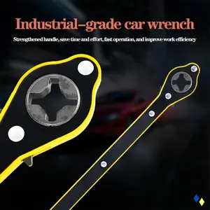 Cross Socket Wrench (manual), Lug Nut Wrench, Easy to Use and Save Effort, Suitable for Car & Bicycle Repair, Father's Day Gift Choice