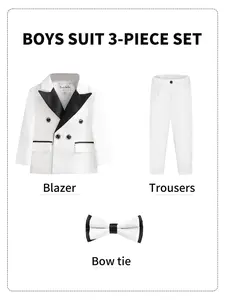 Men's Elegant Suit Set, Long Sleeve, Adjustable Waist Design, Suitable for Special Occasions & Daily Wear, Fashionable Young Men Style, No Shirt Included