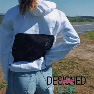 Lace Backless Hoodie-  Womenswear- Sweatshirts- Tops- Pullover- Long Sleeve- Casual