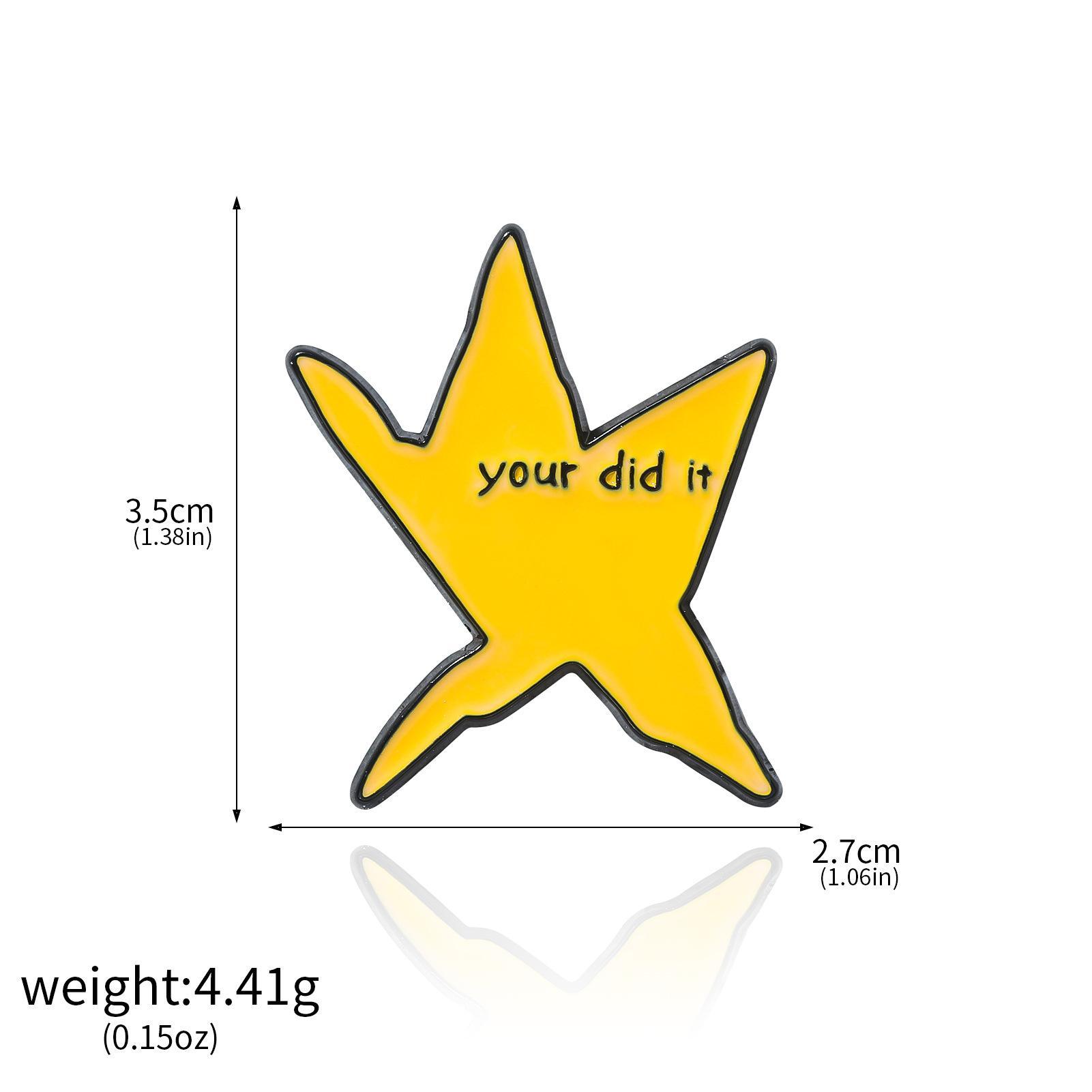 Fun Gifts 2PCS Your Did It Star Enamel Pin - Funny Motivational Badge Brooch, Cute Backpacks, Jackets, Hats Jewelry Accessories for Women Men - for Friends and Coworkers