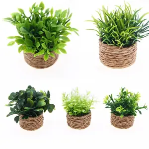 Decorative Ornament Indoor Car Decoration Mini Realistic Plant Pot Micro Scene Props Model Photography Accessories