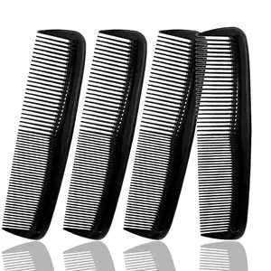 Hair Care 4-Pack Comb - Not Breakable - mens comb/fine tooth comb/peines para cabello Black