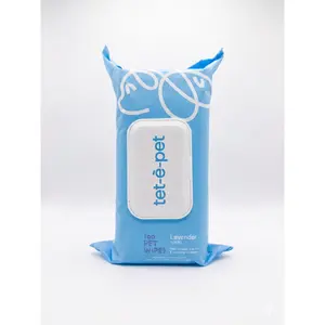 tet-é-pet premium grooming care wipes for dogs and cats