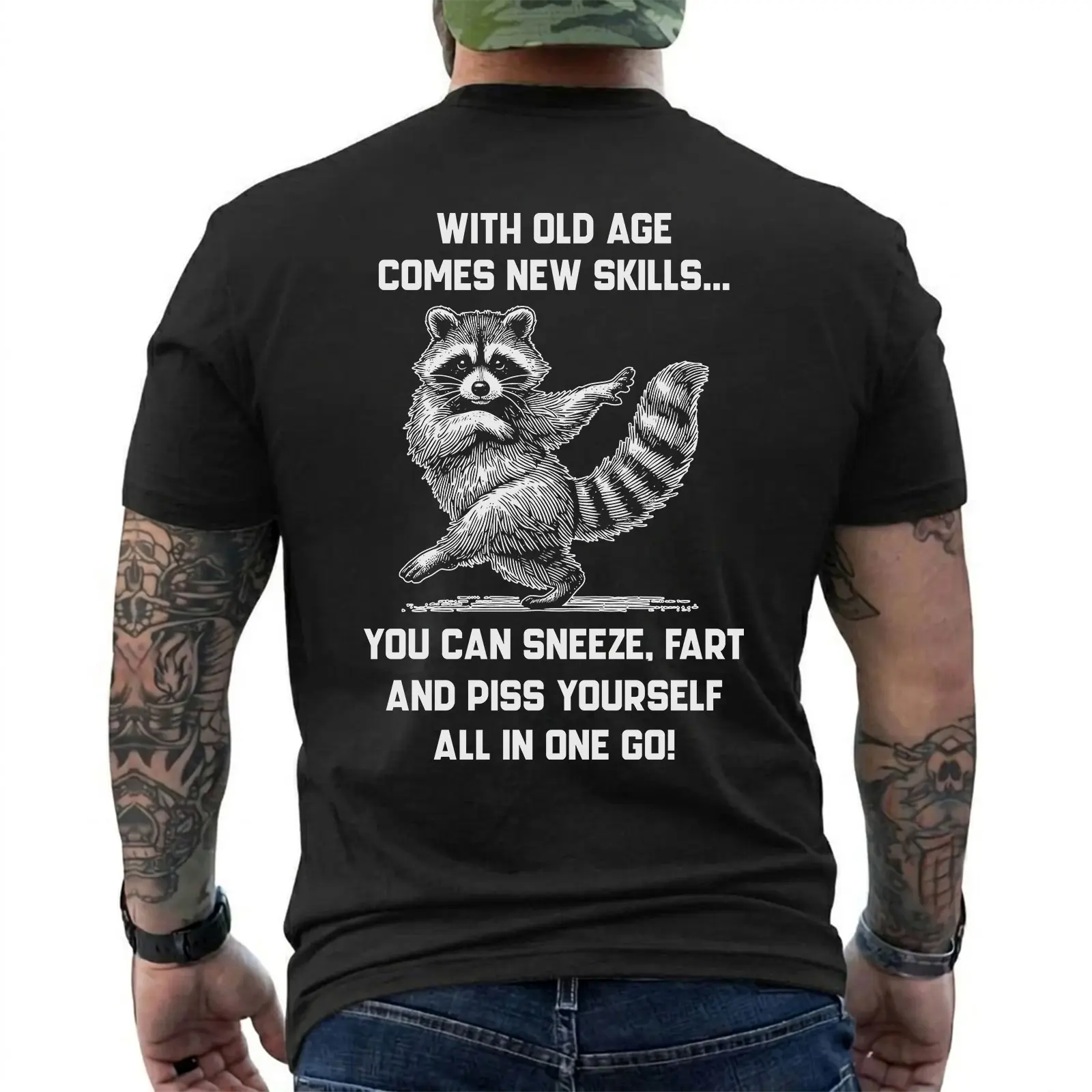 Funny Aging T-Shirt for Men & Women - Old Age Humor Graphic Tee, Short Sleeve Printed Graphic Shirt, Daily Casual Cotton Menswear